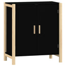 vidaXL fekete szerelt fa tálalószekrény 62 x 38 x70 cm