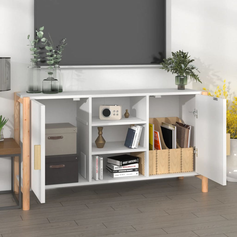vidaXL fehér szerelt fa tálalószekrény 107 x 38 x 60 cm