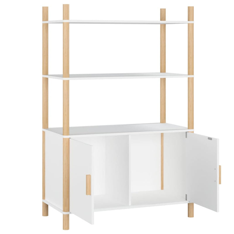 vidaXL fehér szerelt fa magasszekrény 80x40x121 cm