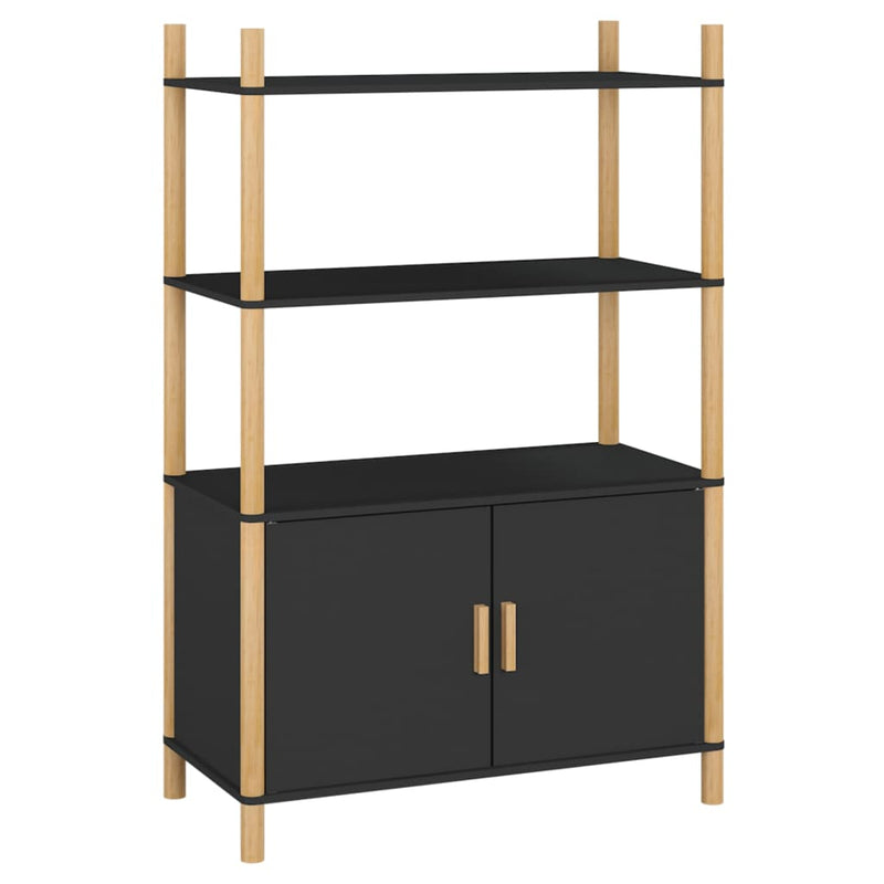 vidaXL fekete szerelt fa magasszekrény 80x40x121 cm