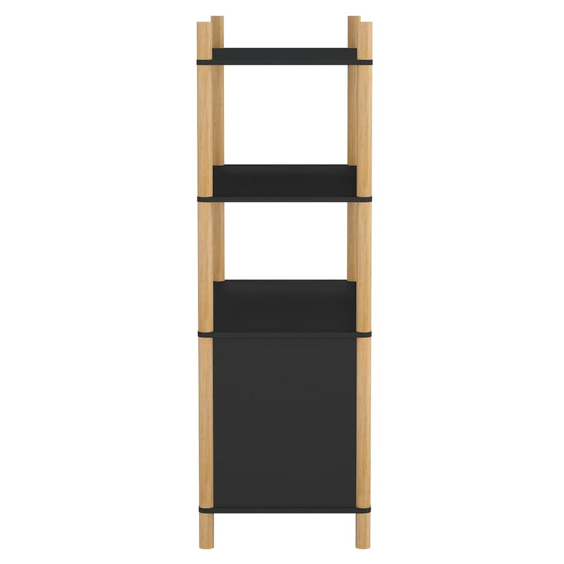 vidaXL fekete szerelt fa magasszekrény 80x40x121 cm