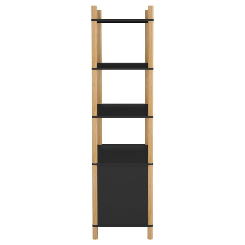 vidaXL fekete szerelt fa magasszekrény 80x40x153 cm