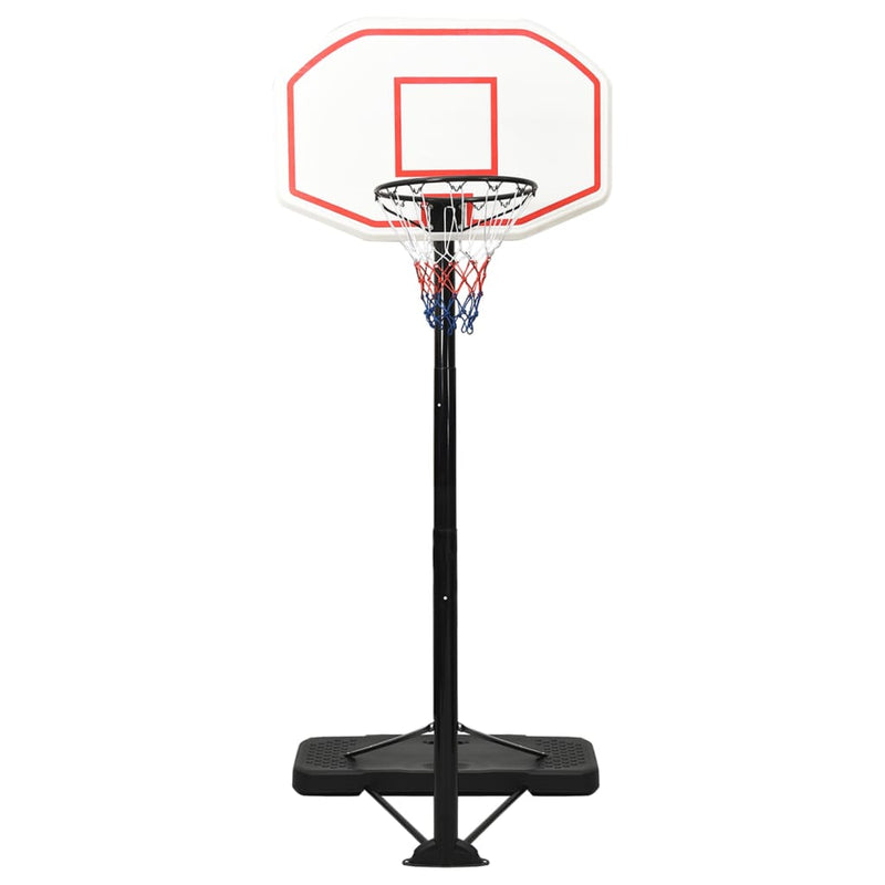 vidaXL fehér polietilén kosárlabda állvány 258-363 cm