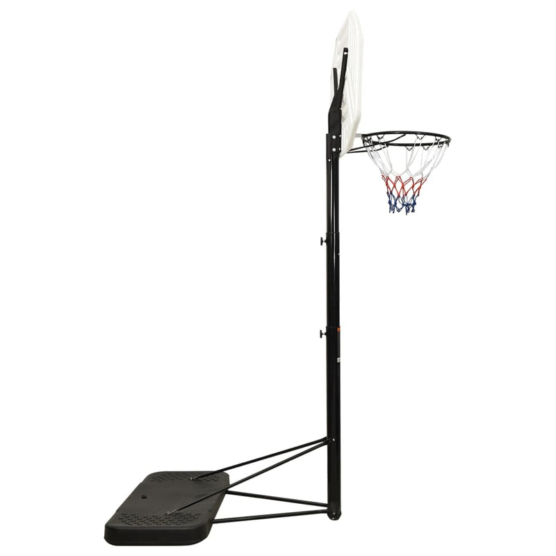 vidaXL fehér polietilén kosárlabda állvány 258-363 cm