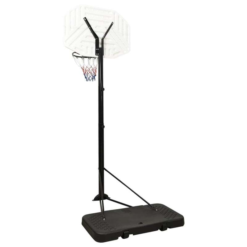 vidaXL fehér polietilén kosárlabda állvány 258-363 cm