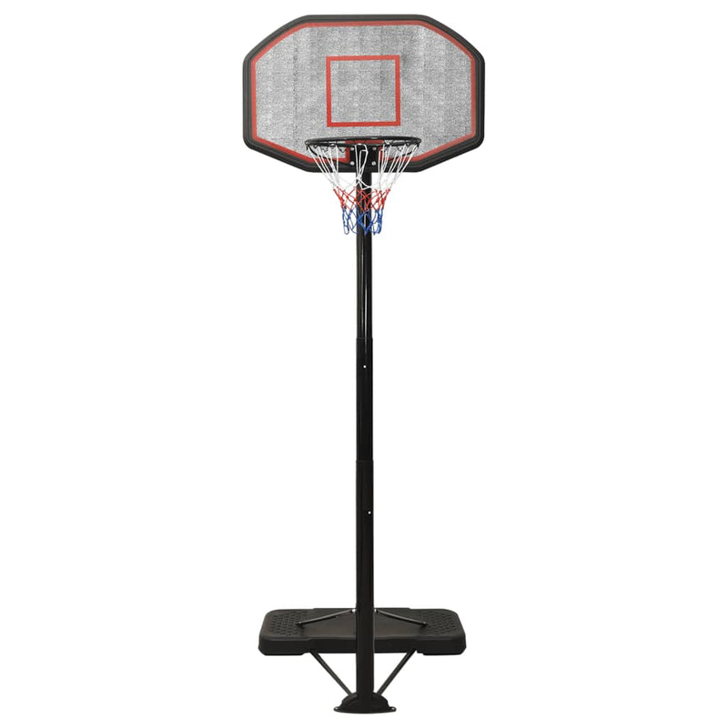 vidaXL fekete polietilén kosárlabda állvány 258-363 cm