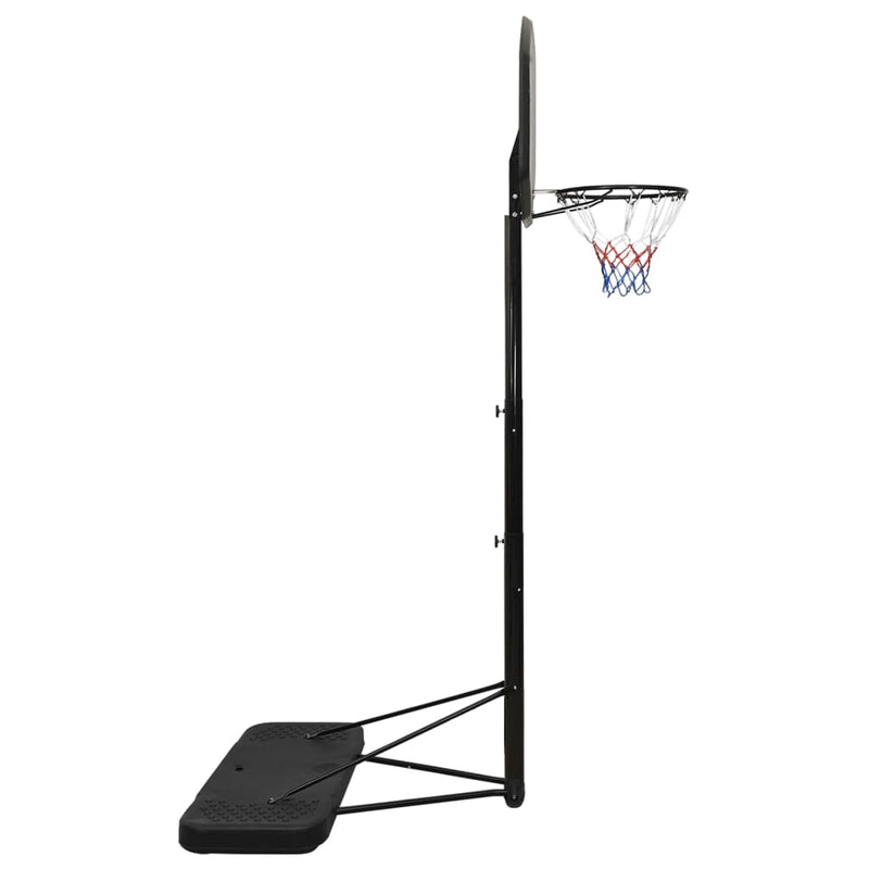vidaXL fekete polietilén kosárlabda állvány 258-363 cm