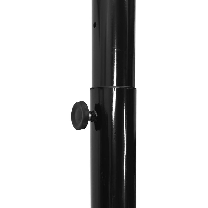 vidaXL fekete polietilén kosárlabda állvány 258-363 cm