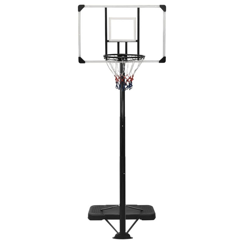 vidaXL átlátszó polikarbonát kosárlabdaállvány 256-361 cm