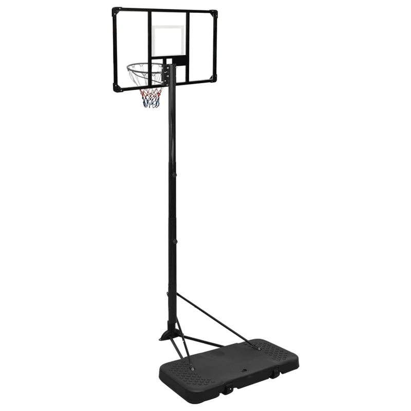 vidaXL átlátszó polikarbonát kosárlabdaállvány 256-361 cm