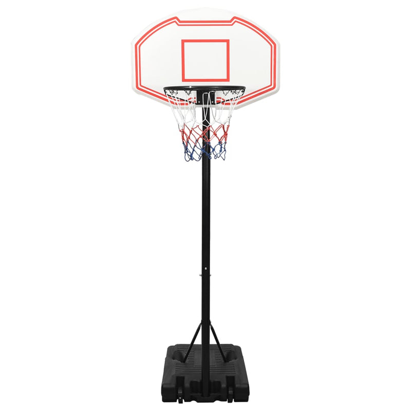 vidaXL fehér polietilén kosárlabda állvány 237-307 cm