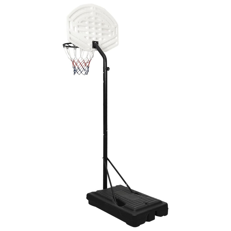 vidaXL fehér polietilén kosárlabda állvány 237-307 cm