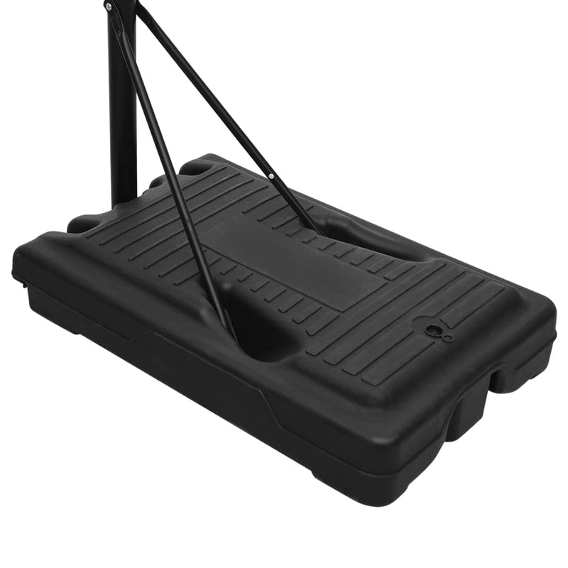 vidaXL fehér polietilén kosárlabda állvány 237-307 cm