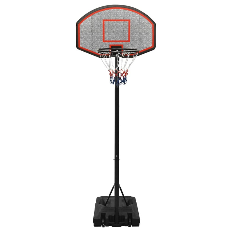 vidaXL fekete polietilén kosárlabda állvány 237-307 cm
