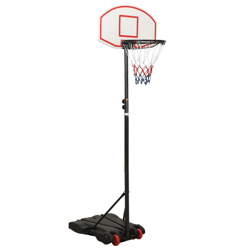 vidaXL fehér polietilén kosárlabda állvány 216-250 cm