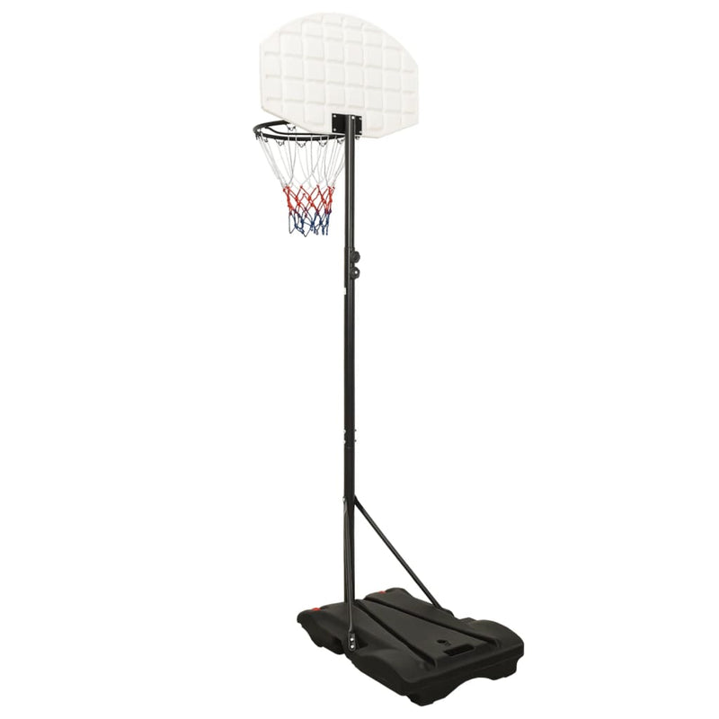 vidaXL fehér polietilén kosárlabda állvány 216-250 cm