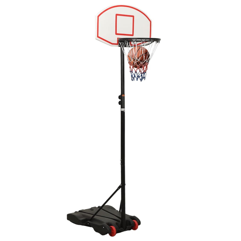 vidaXL fehér polietilén kosárlabda állvány 216-250 cm
