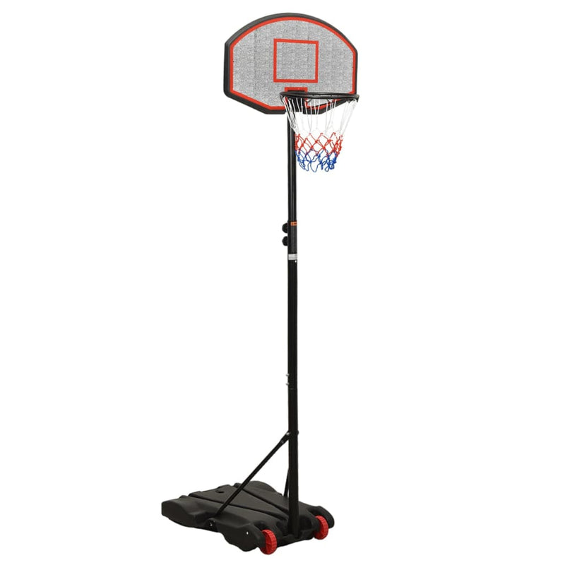 vidaXL fekete polietilén kosárlabda állvány 216-250 cm