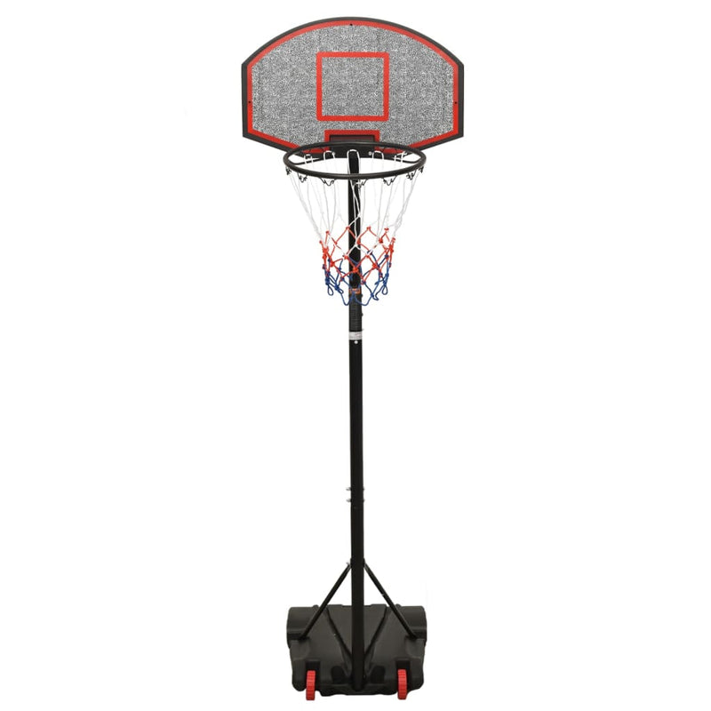vidaXL fekete polietilén kosárlabda állvány 216-250 cm