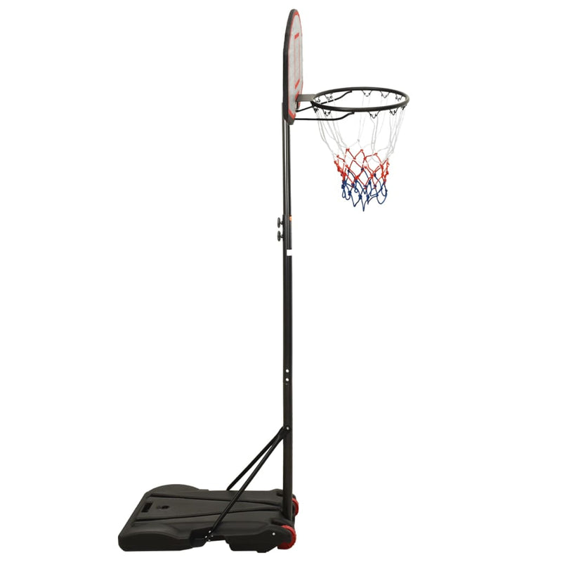 vidaXL fekete polietilén kosárlabda állvány 216-250 cm