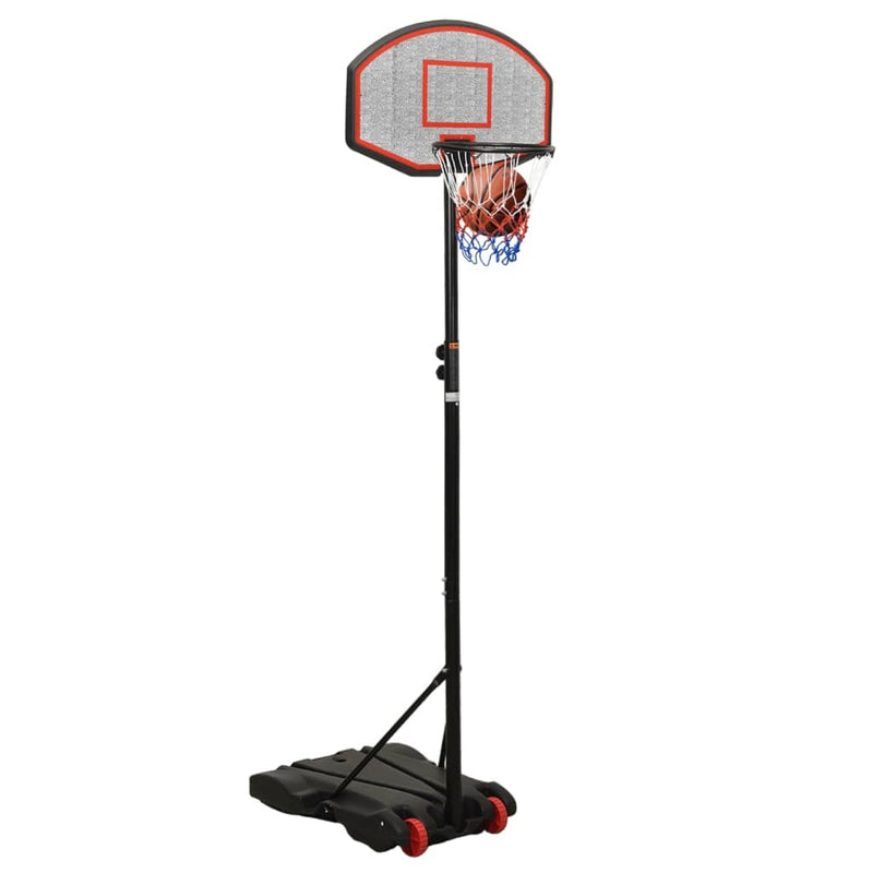 vidaXL fekete polietilén kosárlabda állvány 216-250 cm