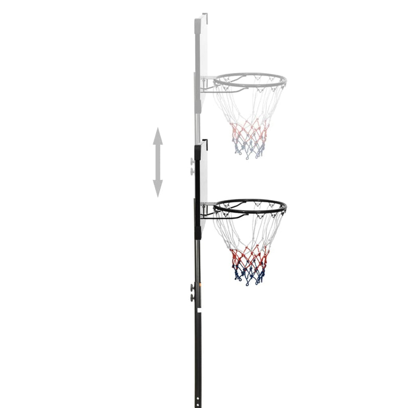 vidaXL átlátszó polikarbonát kosárlabdaállvány 216-250 cm