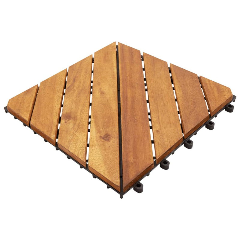 vidaXL 20 db barna tömör akácfa padlólap 30 x 30 cm