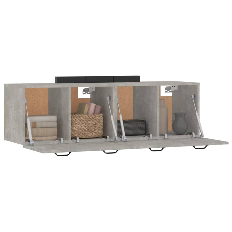 vidaXL 2 db betonszürke szerelt fa faliszekrény 80 x 35 x 36,5 cm