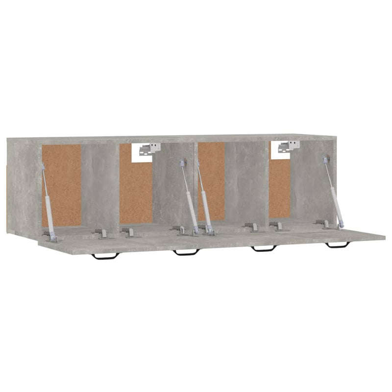vidaXL 2 db betonszürke szerelt fa faliszekrény 80 x 35 x 36,5 cm