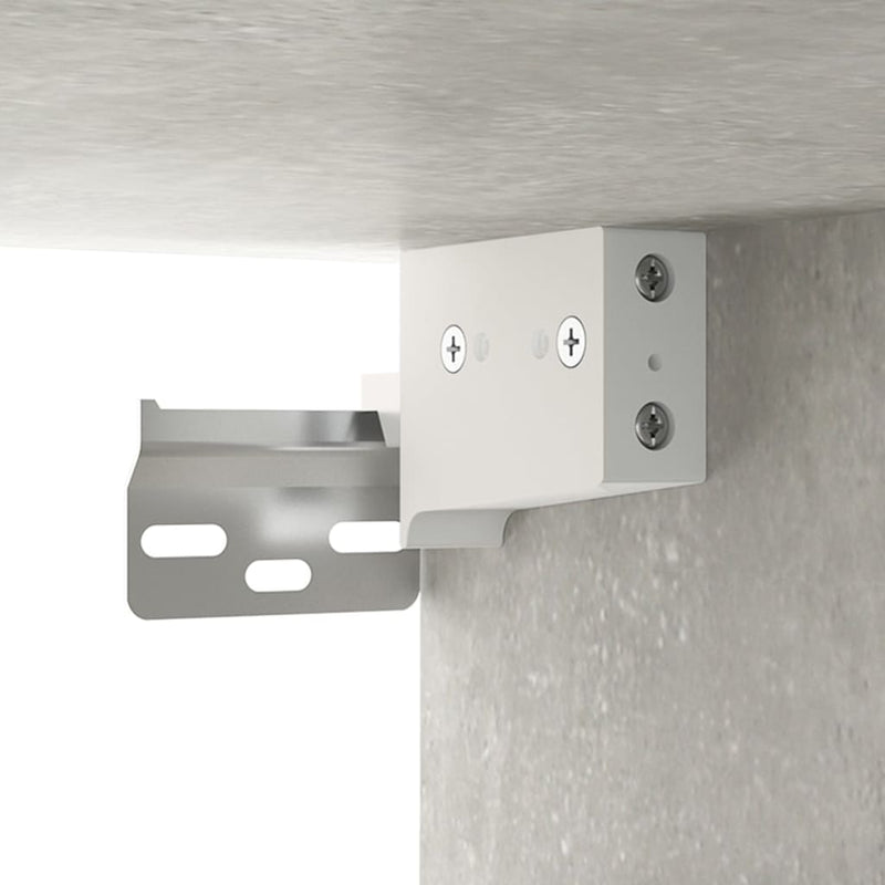 vidaXL 2 db betonszürke szerelt fa faliszekrény 80 x 35 x 36,5 cm