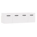 vidaXL 2 db magasfényű fehér szerelt fa faliszekrény 80x36,5x35 cm