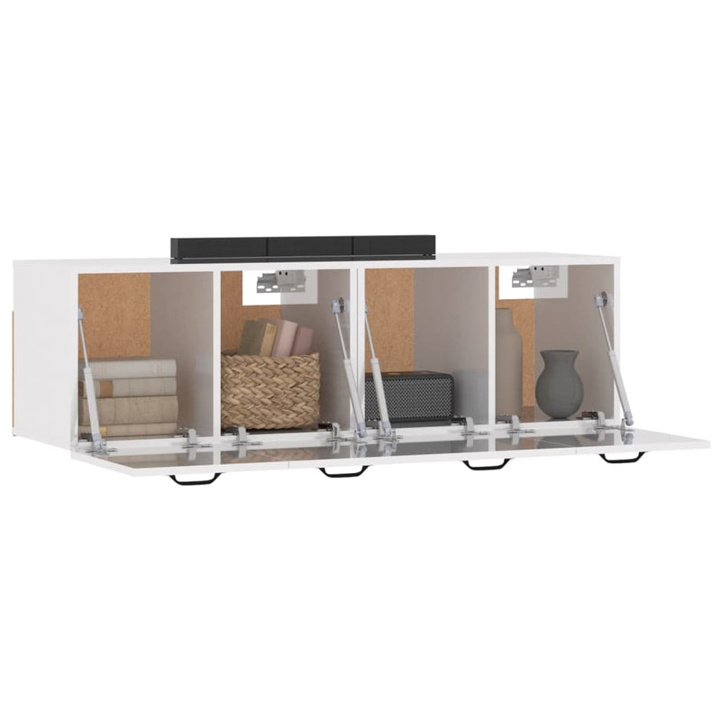 vidaXL 2 db magasfényű fehér szerelt fa faliszekrény 80x36,5x35 cm