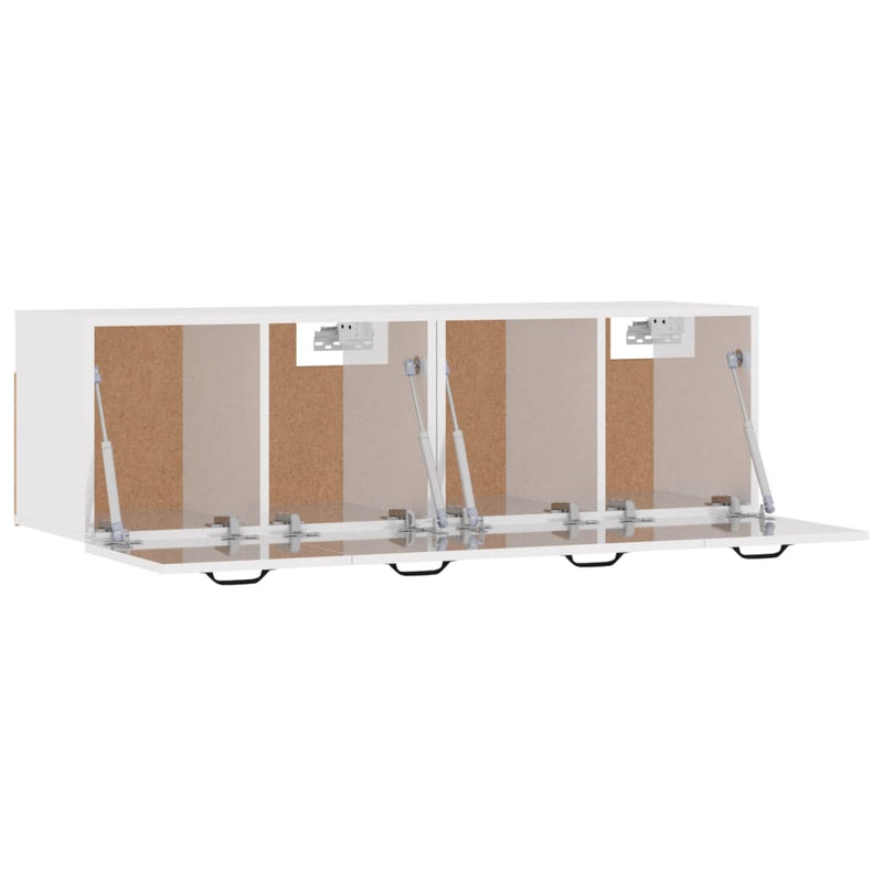 vidaXL 2 db magasfényű fehér szerelt fa faliszekrény 80x36,5x35 cm