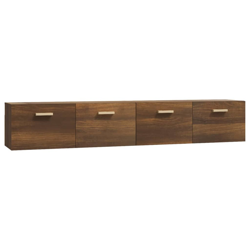 vidaXL 2 db barna tölgy színű szerelt fa faliszekrény 100x36,5x35 cm