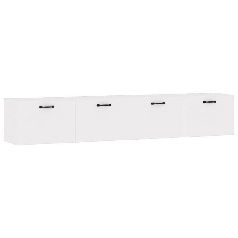 vidaXL 2 db fehér szerelt fa faliszekrény 100 x 36,5 x 35 cm