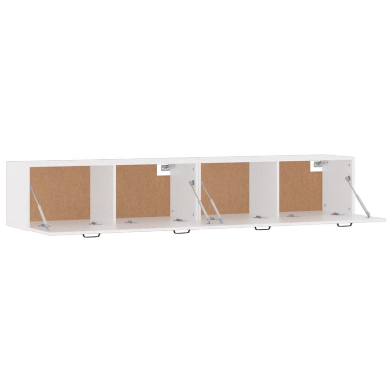 vidaXL 2 db fehér szerelt fa faliszekrény 100 x 36,5 x 35 cm