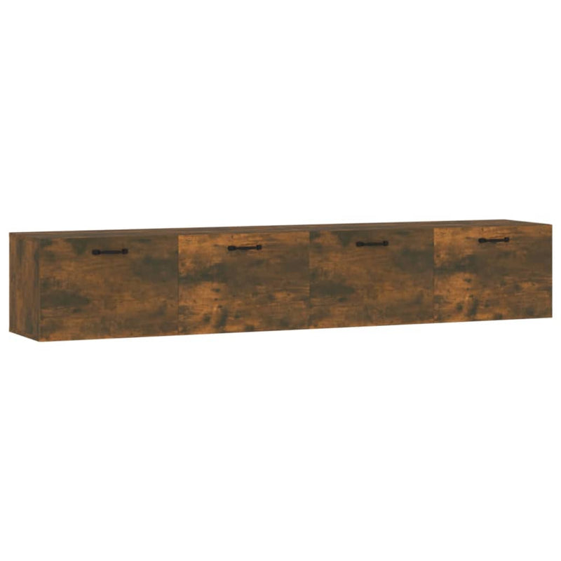 vidaXL 2 db füstös tölgy színű szerelt fa faliszekrény 100x36,5x35 cm