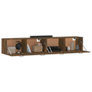 vidaXL 2 db füstös tölgy színű szerelt fa faliszekrény 100x36,5x35 cm