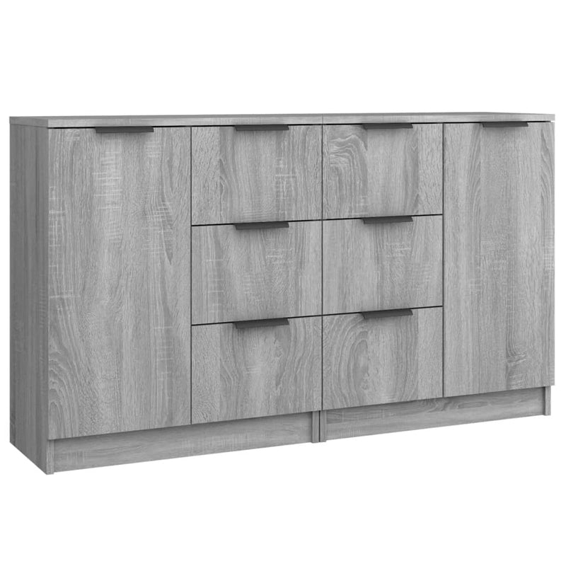 vidaXL 2 db szürke sonoma színű szerelt fa tálalóasztal 60x30x70 cm