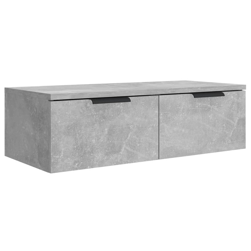vidaXL 2 db betonszürke szerelt fa fali szekrény 68 x 30 x 20 cm