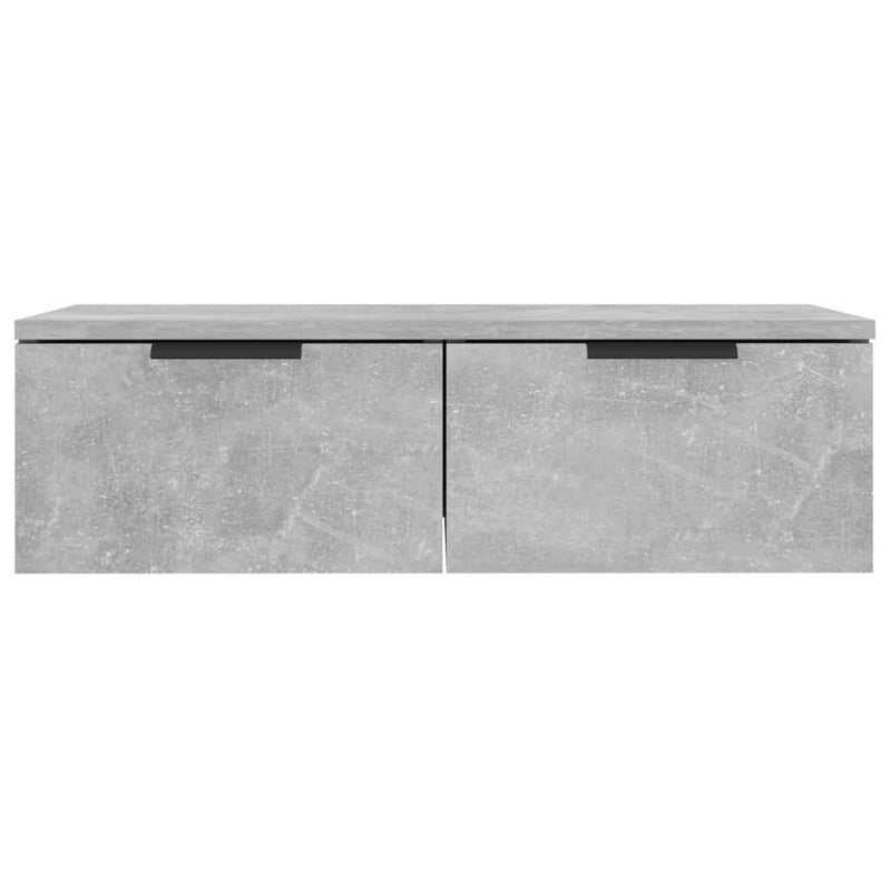 vidaXL 2 db betonszürke szerelt fa fali szekrény 68 x 30 x 20 cm