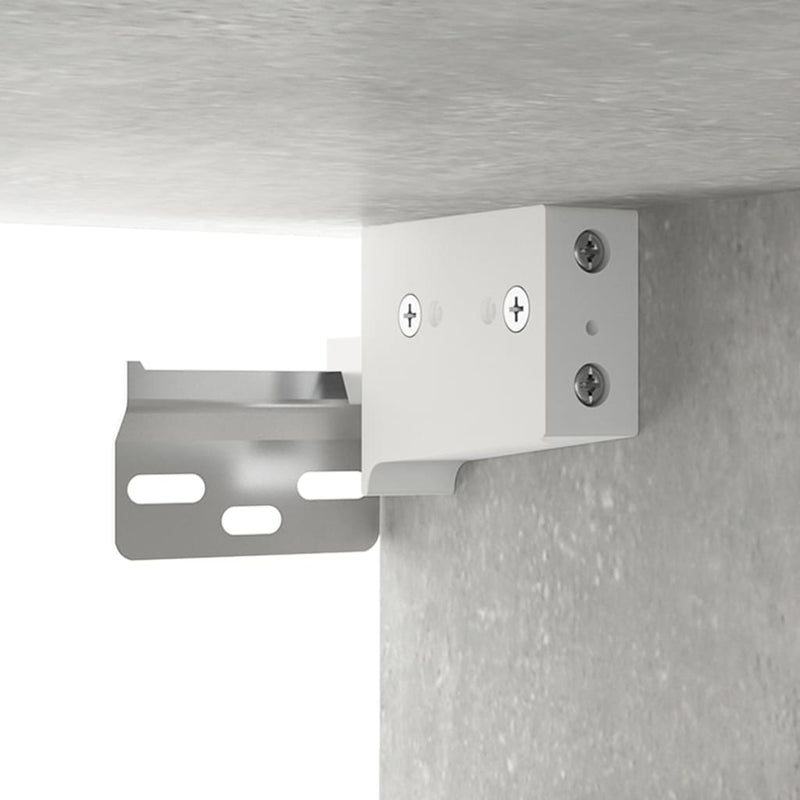 vidaXL 2 db betonszürke szerelt fa fali szekrény 68 x 30 x 20 cm