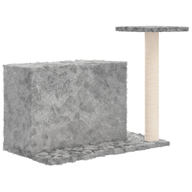 vidaXL világosszürke macskabútor szizál kaparófákkal 51 cm