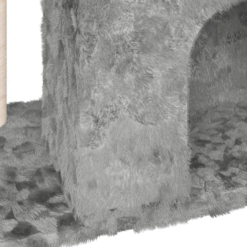 vidaXL világosszürke macskabútor szizál kaparófákkal 51 cm