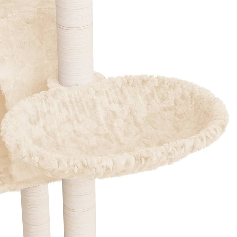 vidaXL krémszínű macskabútor szizál kaparófákkal 108,5 cm