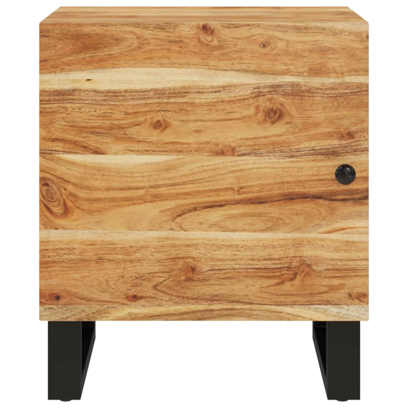 vidaXL 2 db tömör akácfa éjjeliszekrény 40 x 33 x 46 cm