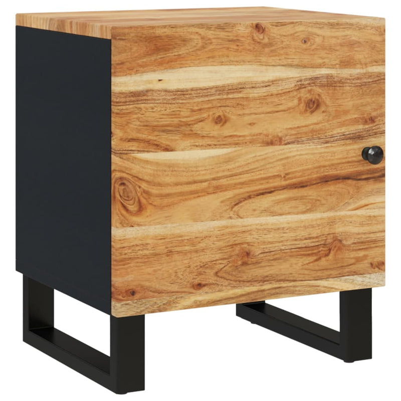 vidaXL 2 db tömör akácfa éjjeliszekrény 40 x 33 x 46 cm