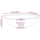 vidaXL fehér üveg mosdókagyló 42x42x14 cm