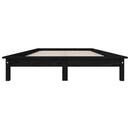 vidaXL Super King Size fekete tömör fenyőfa ágykeret 180 x 200 cm
