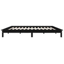 vidaXL Super King Size fekete tömör fenyőfa ágykeret 180 x 200 cm
